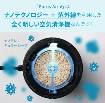 日常生活を格段に向上させる素晴らしいアイテム、「Purus Air V」についてご紹介します。この革新的なポータブル空気清浄機は、フィルターレスのサイクロン構造を採用しており、除菌技術にもフィルターを使わないため、メンテナンスフリーです。